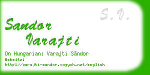 sandor varajti business card